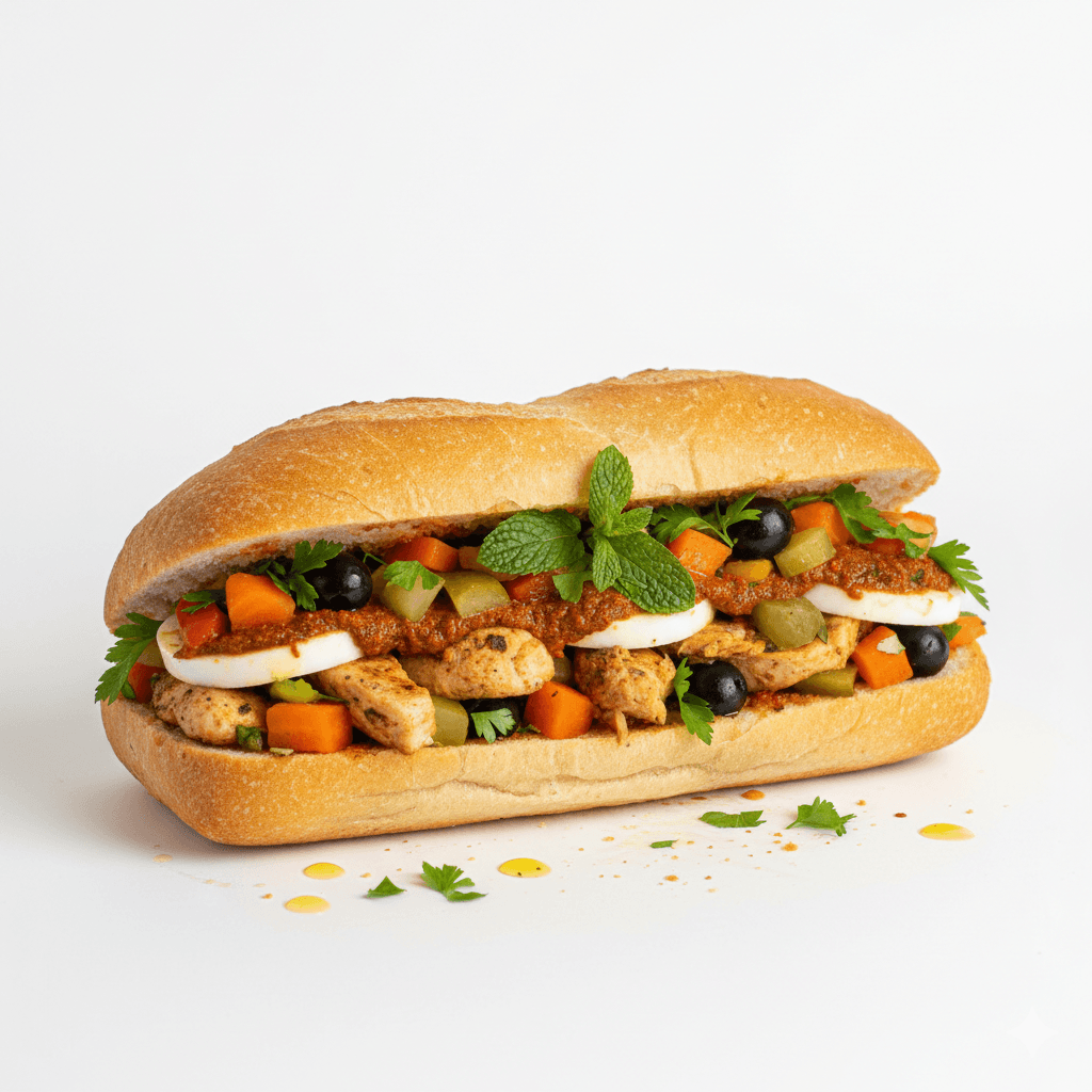 Sandwiche Mariné Mexicaine