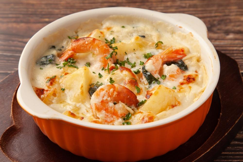 Gratin aux fruits de mer
