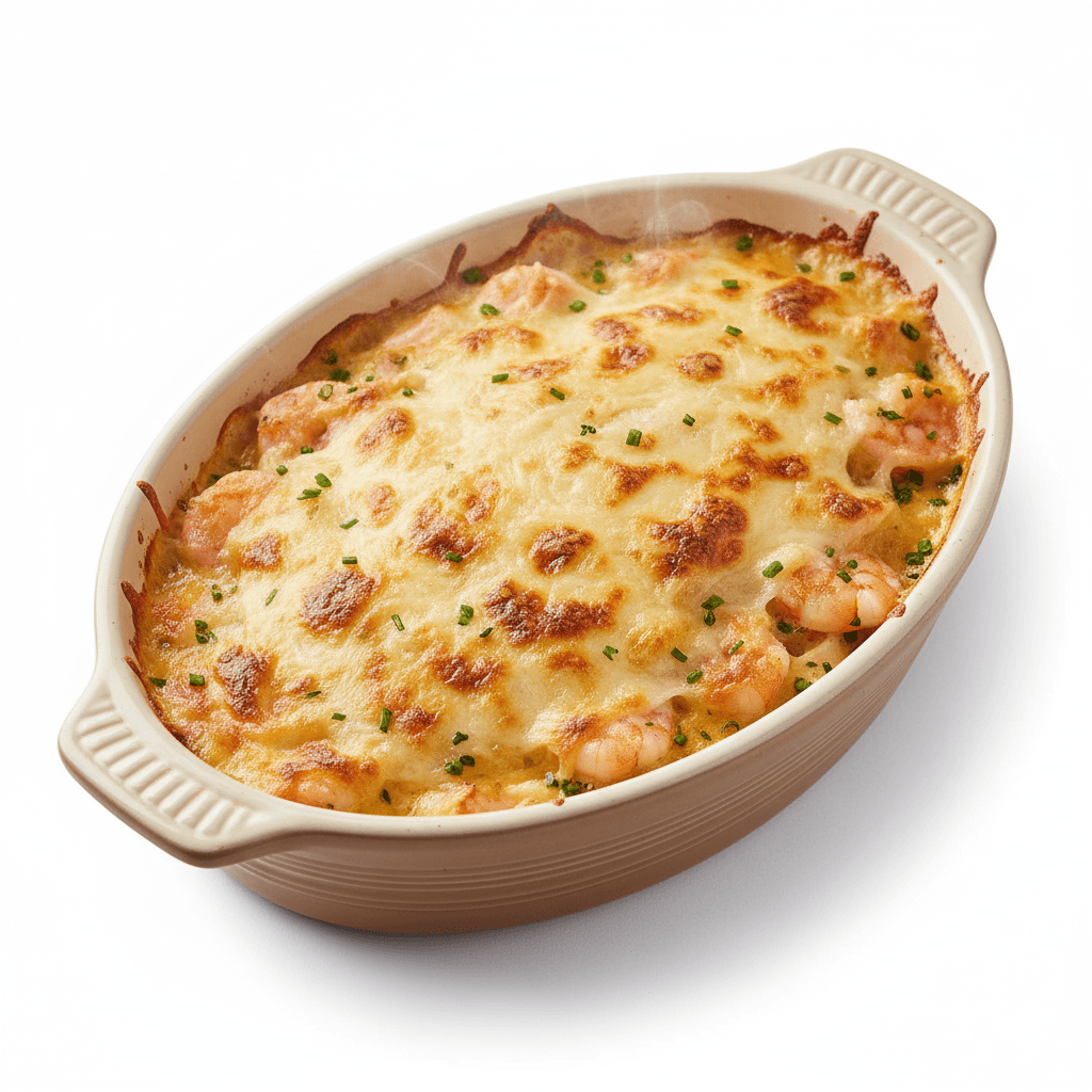 Gratin aux crevettes