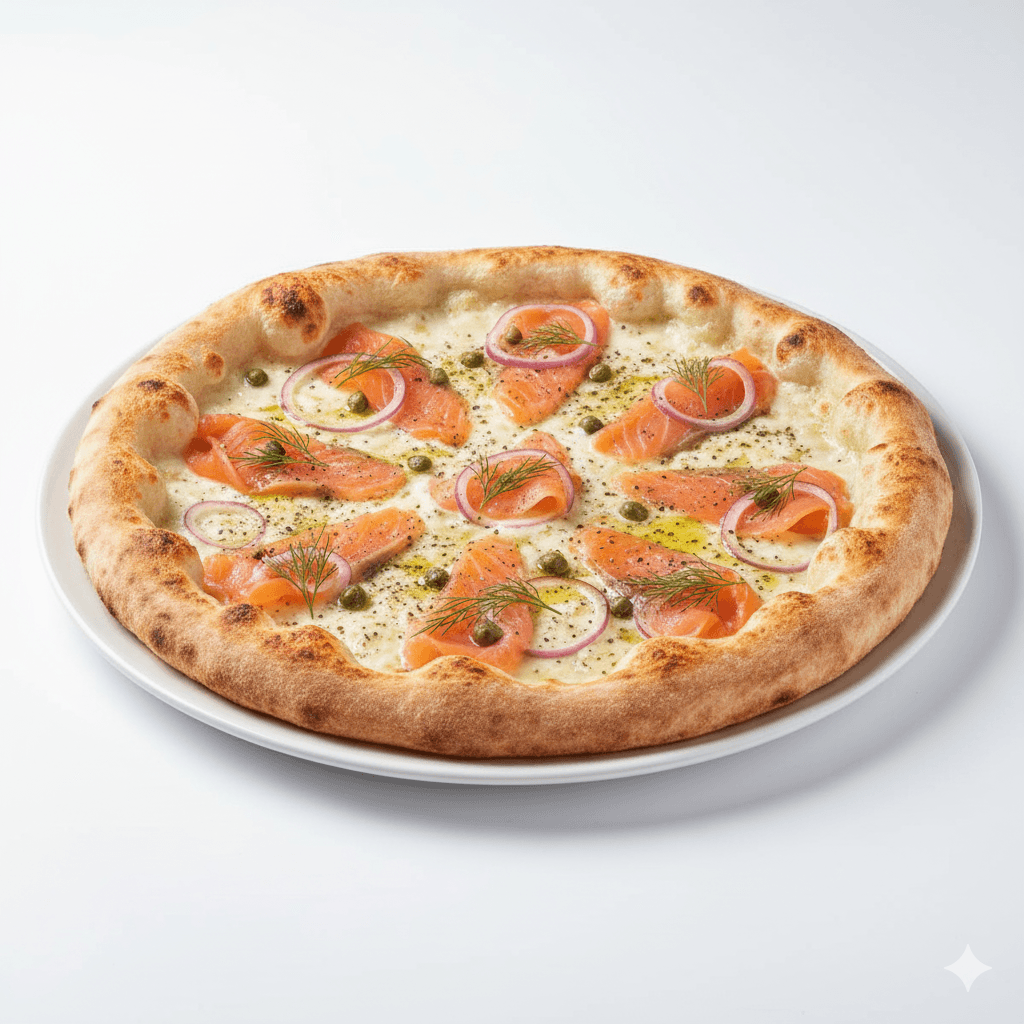 Pizza Salmon royale (Au saumon) Méga