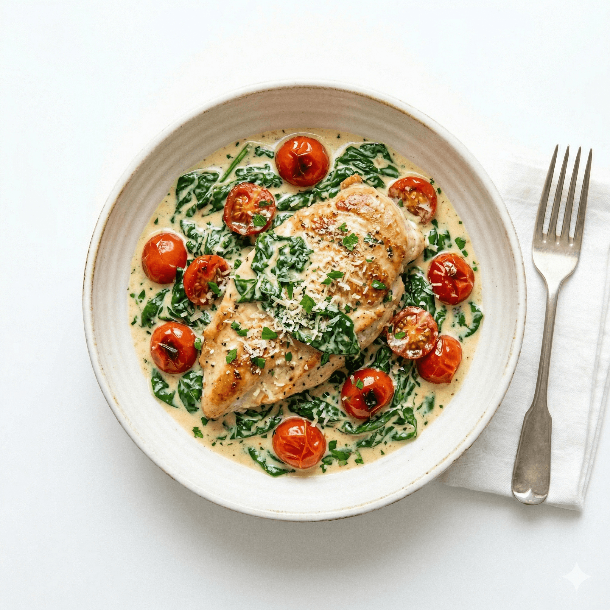 Escalope à la florentine garnie