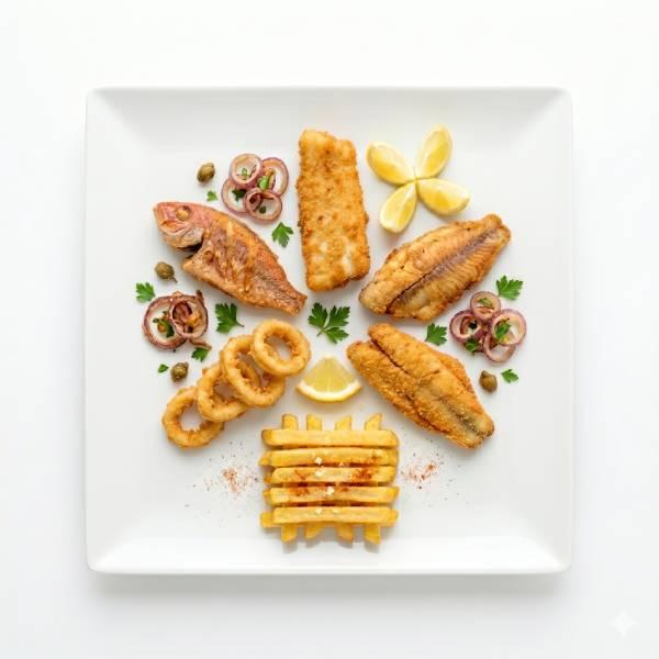 Plat Varié Poissons Frits