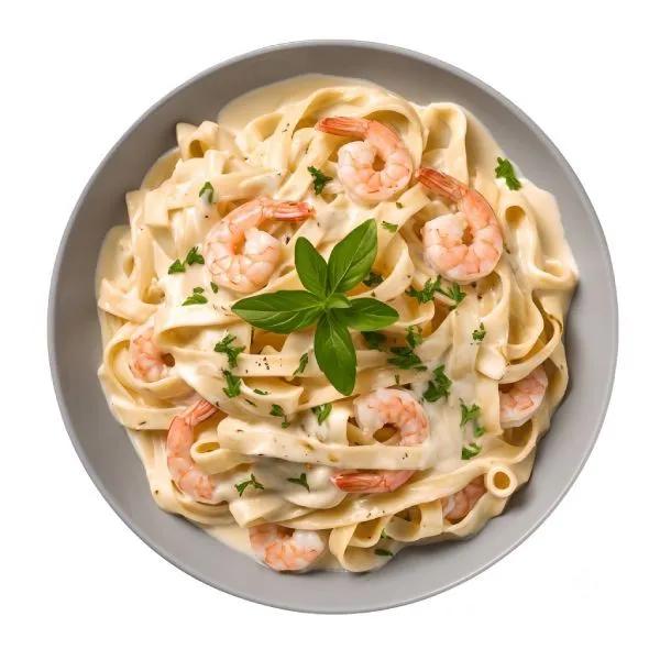 Tagliatelles aux crevettes Royal ou bien poulpe - 1 personne